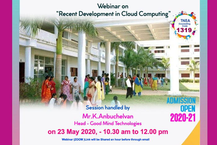 Webinar on Recent Development in Cloud Computing, on 23 May 2020
